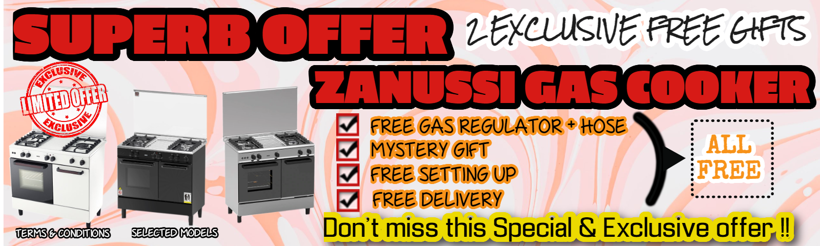 Zanussi Gas Cooker Promo